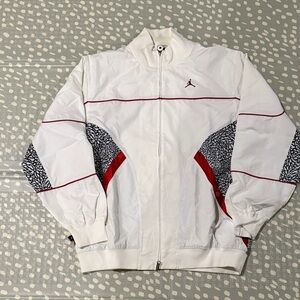 Jordan White and Red Windbreaker Jacket
